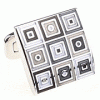 Gray 3x3 mini squares cufflinks