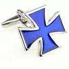 Blue cross shape cufflinks