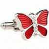 Red butterfly cuffinks