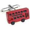 Red double-decker bus cufflinks