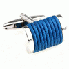 Dark blue rope bound cufflinks
